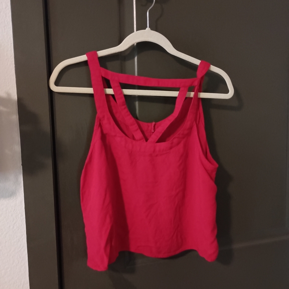 Tops - Red Button-Up Women's Top